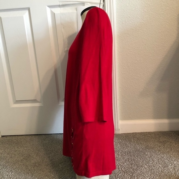 CHICO’S/ RED SOFT LIGHT SWEATER/ size 2 (L/12-14) - Picture 3 of 10